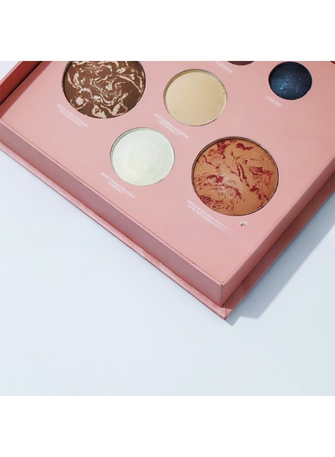 MiMi & BeiBei Multifunctional Makeup Palette with Eyeshadows Bronzer Blush & Highlighter, Makeup Face Palette with Different Colors - Image 2